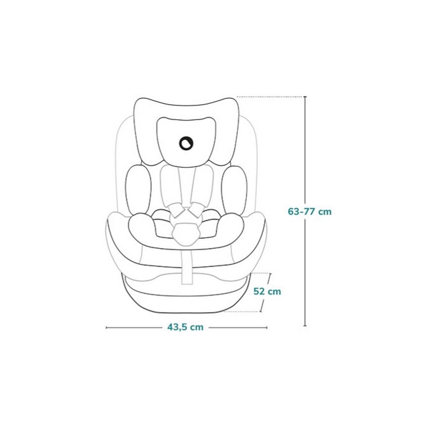 Lionelo - Детско столче за кола с въртяща се база BASTIAAN ONE i-Size 40-150 cm Пясъчно бежово