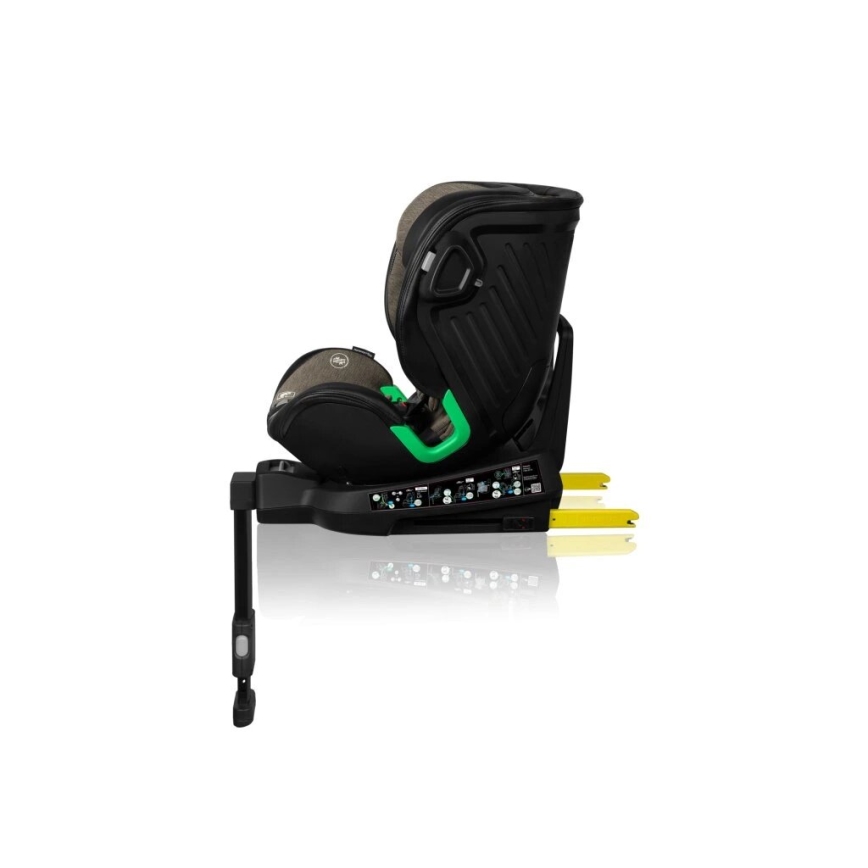 Lionelo - Автокресло с основа, въртящо се HARMONY i-Size 40-150 см черно/маслинено