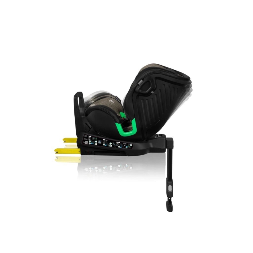 Lionelo - Автокресло с основа, въртящо се HARMONY i-Size 40-150 см черно/маслинено