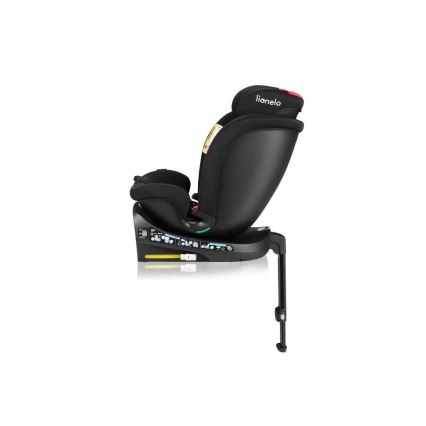 Lionelo - Автокресло с основа, въртящо се NAVY i-Size 40-150 см черно/червено