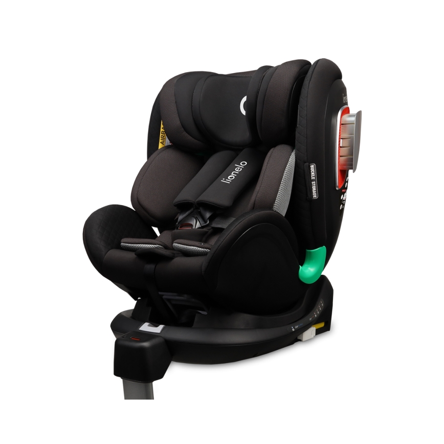 Lionelo - Автокресло с въртяща се основа ANTOON PLUS i-Size 40-105 cm Черен оникс