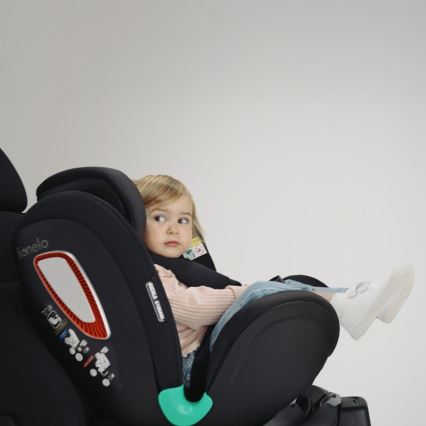 Lionelo - Автокресло с въртяща се основа ANTOON PLUS i-Size 40-105 cm Черен оникс