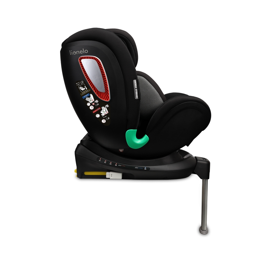 Lionelo - Автокресло с въртяща се основа ANTOON PLUS i-Size 40-105 cm Черен оникс