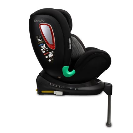 Lionelo - Автокресло с въртяща се основа ANTOON PLUS i-Size 40-105 cm Черен оникс