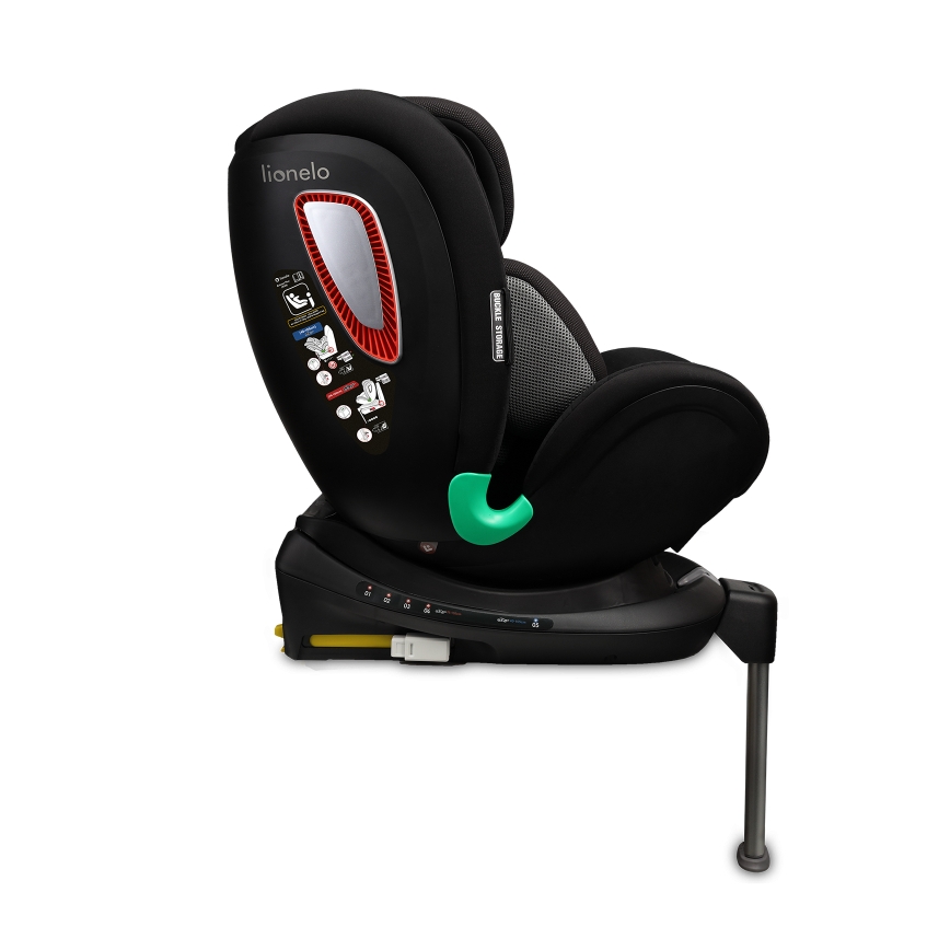 Lionelo - Автокресло с въртяща се основа ANTOON PLUS i-Size 40-105 cm Черен оникс