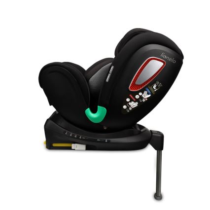 Lionelo - Автокресло с въртяща се основа ANTOON PLUS i-Size 40-105 cm Черен оникс