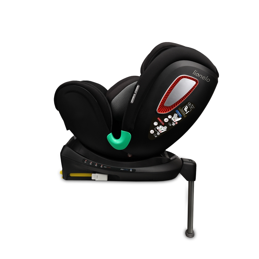 Lionelo - Автокресло с въртяща се основа ANTOON PLUS i-Size 40-105 cm Черен оникс