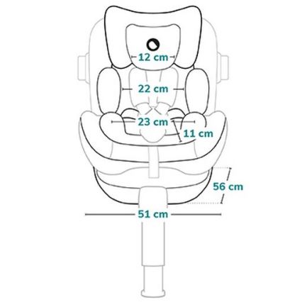 Lionelo - Автокресло с въртяща се основа ANTOON PLUS i-Size 40-105 cm Черен оникс