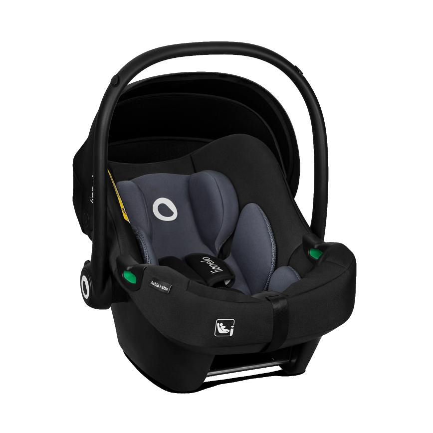 Lionelo - Автокресло с въртяща се база ASTRID SET i-Size 40-87 cm черно/сиво