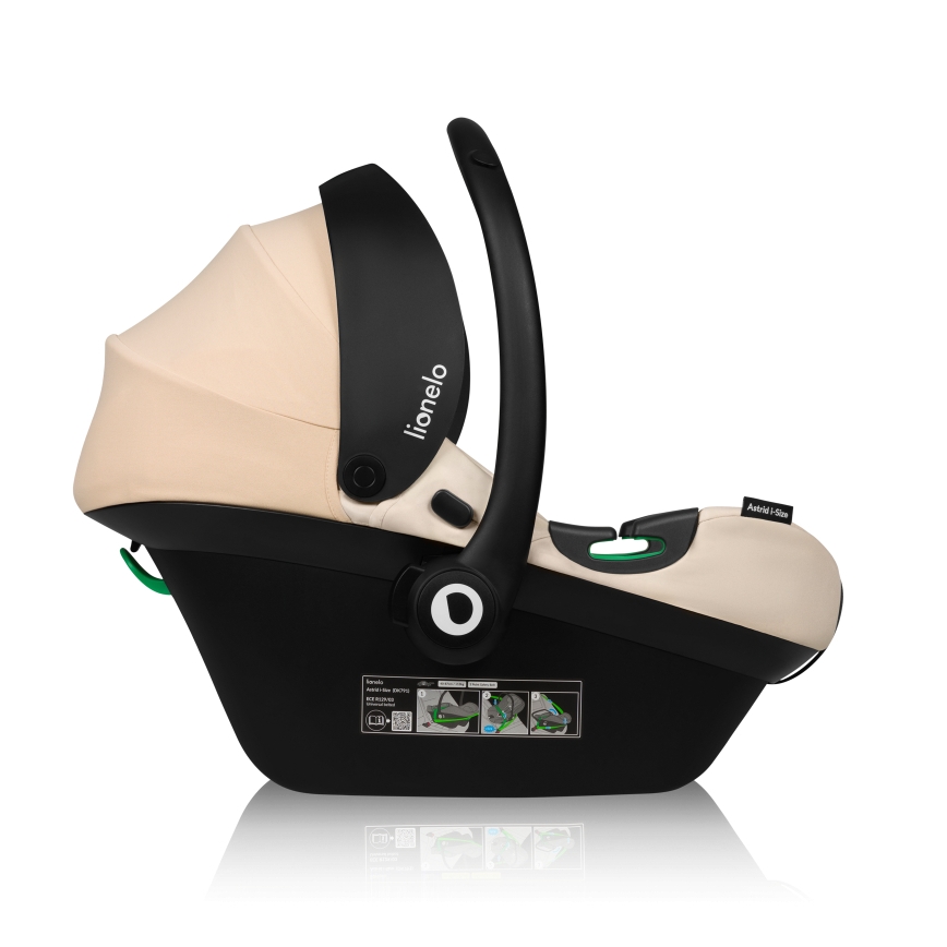 Lionelo - Автокресло с въртяща се база ASTRID SET i-Size 40-87 cm пясъчен беж