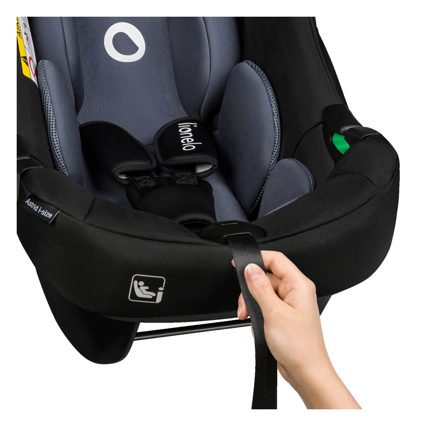 Lionelo - Автокресло с въртяща се база ASTRID SET i-Size 40-87 см Черно/сиво