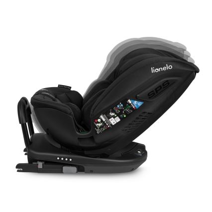 Lionelo - Автокресло с въртяща се база BASTIAAN i-Size 40-150 cm черен карбон