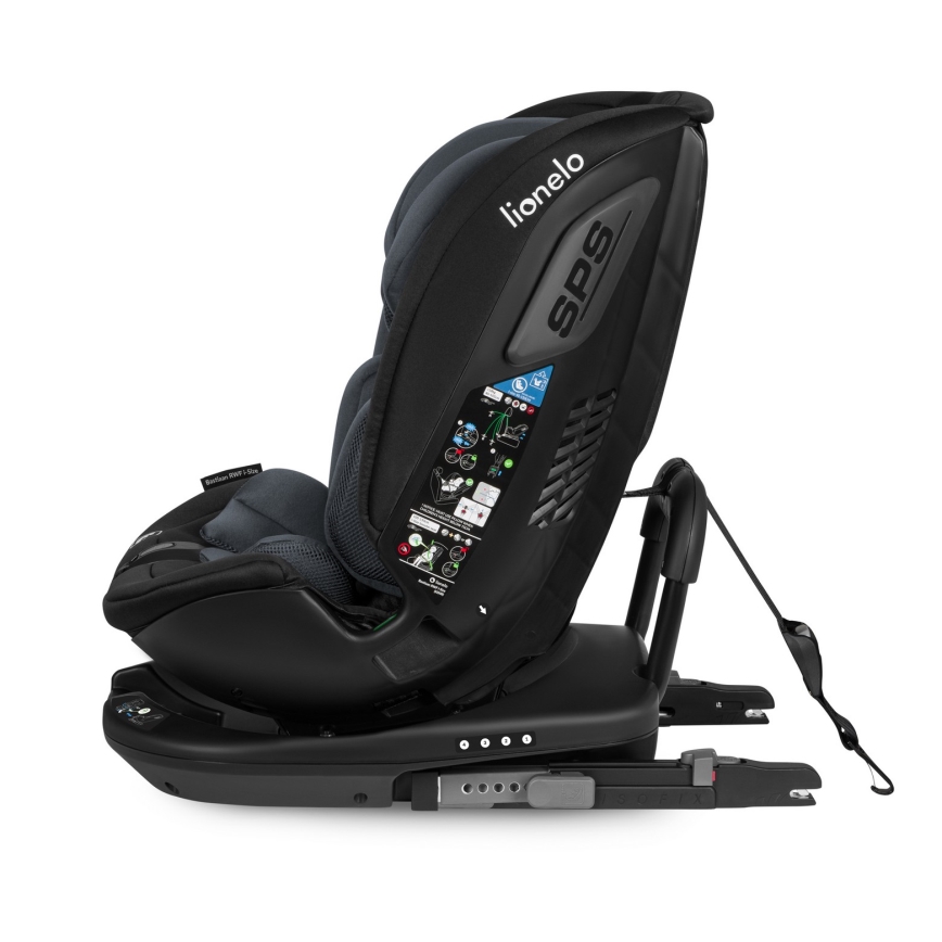 Lionelo - Автокресло с въртяща се база BASTIAAN i-Size 40-150 см Grey Stone