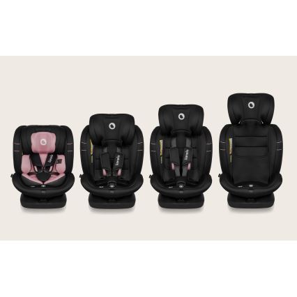 Lionelo - Автокресло с въртяща се база BASTIAAN i-Size 40-150 см Pink Rose