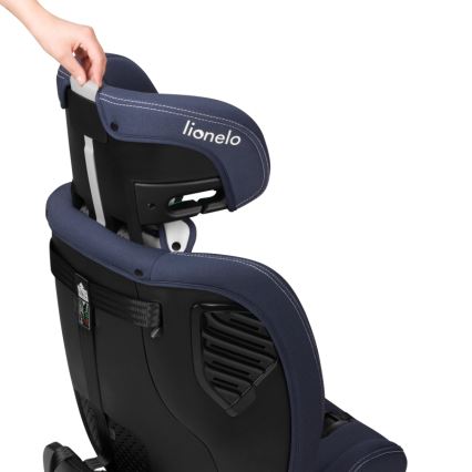 Lionelo - Автокресло с въртяща се база BASTIAAN ONE i-Size 40-150 см тъмносиньо