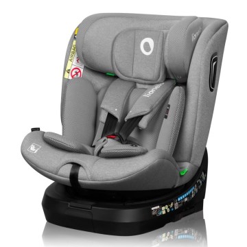 Lionelo - Автокресло с въртяща се база BRAVE i-Size 40-150 cm Сив камък