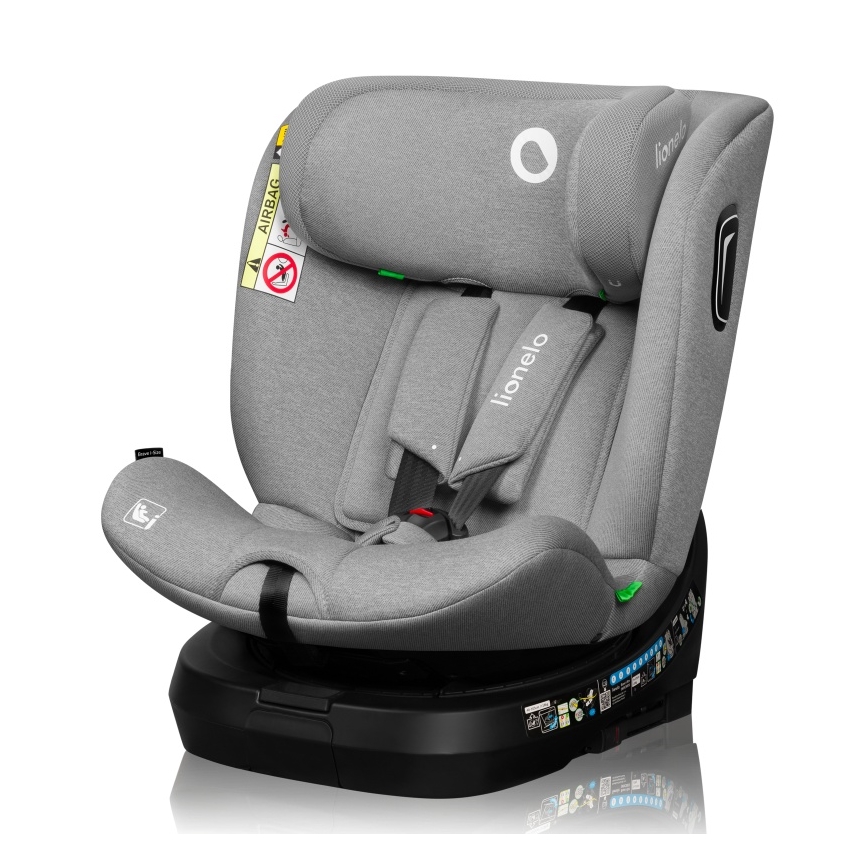 Lionelo - Автокресло с въртяща се база BRAVE i-Size 40-150 cm Сив камък