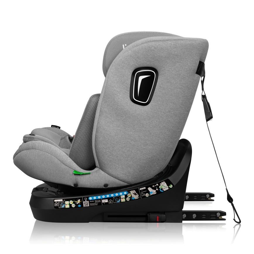Lionelo - Автокресло с въртяща се база BRAVE i-Size 40-150 cm Сив камък
