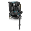 Lionelo - Автокресло с въртяща се база NAVY i-Size 40-150 cm, черно/тюркоазено