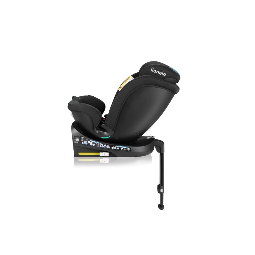 Lionelo - Автокресло с въртяща се база NAVY i-Size 40-150 cm, черно/тюркоазено