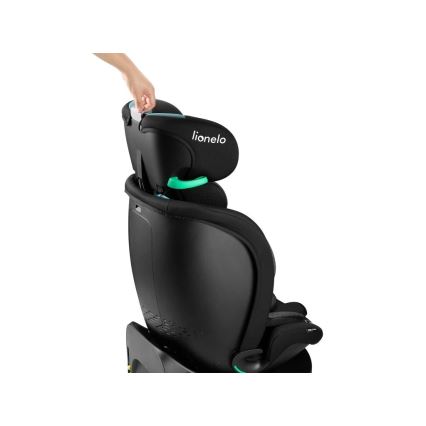 Lionelo - Автокресло с въртяща се база NAVY i-Size 40-150 cm, черно/тюркоазено