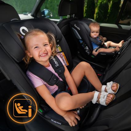 Lionelo - Автокресло с въртяща се основа BASTIAAN i-Size 40-150 см Black Carbon