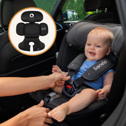 Lionelo - Автокресло с въртяща се основа BASTIAAN i-Size 40-150 см Black Carbon