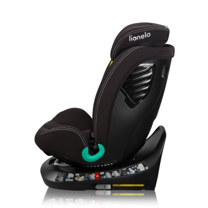 Lionelo - Въртящо се автокресло с база BASTIAAN ONE i-Size 40-150 см Черен карбон