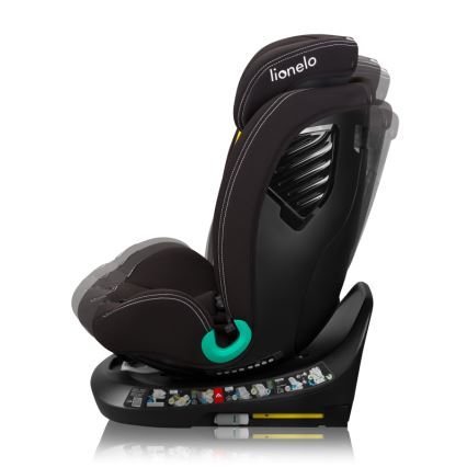 Lionelo - Въртящо се автокресло с база BASTIAAN ONE i-Size 40-150 см Черен карбон