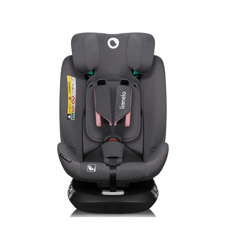 Lionelo - Автокресло с въртяща се основа BASTIAAN ONE i-Size 40-150 cm Pink Rose