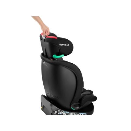 Lionelo - Автокресло с въртяща се основа NAVY i-Size 40-150 см черно/червено