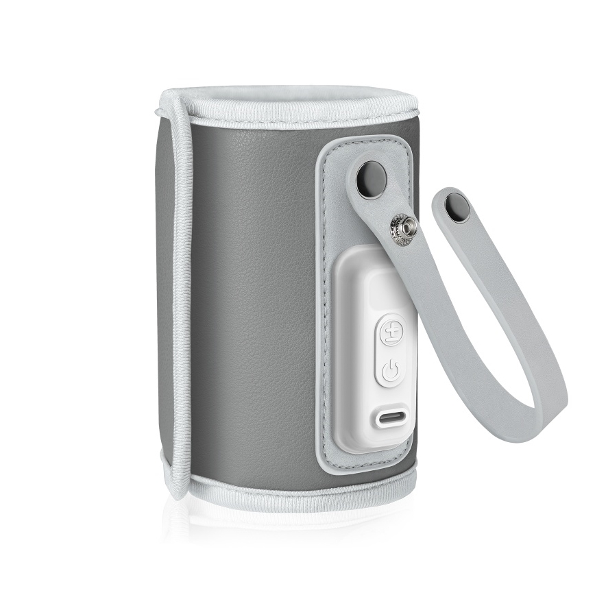 Lionelo - Акумулаторен подгревател за шишета THERMUP GO 18W/5V Сиво-сребрист