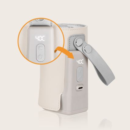 Lionelo - Акумулаторен подгрявач за шишета THERMUP GO PLUS 10W/5V бежов