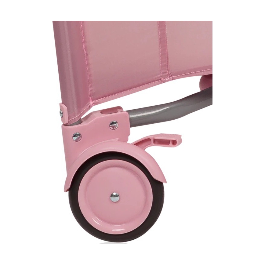 Lionelo - Бебешка игрална кошара MILLE PLUS розова