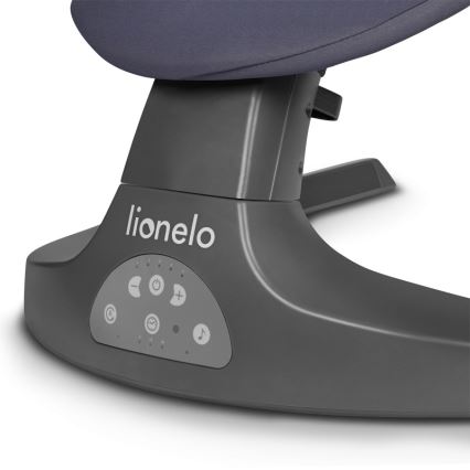 Lionelo - Бебешка люлка с мелодия RALF, 4xAA, Grey Concrete, с дистанционно управление