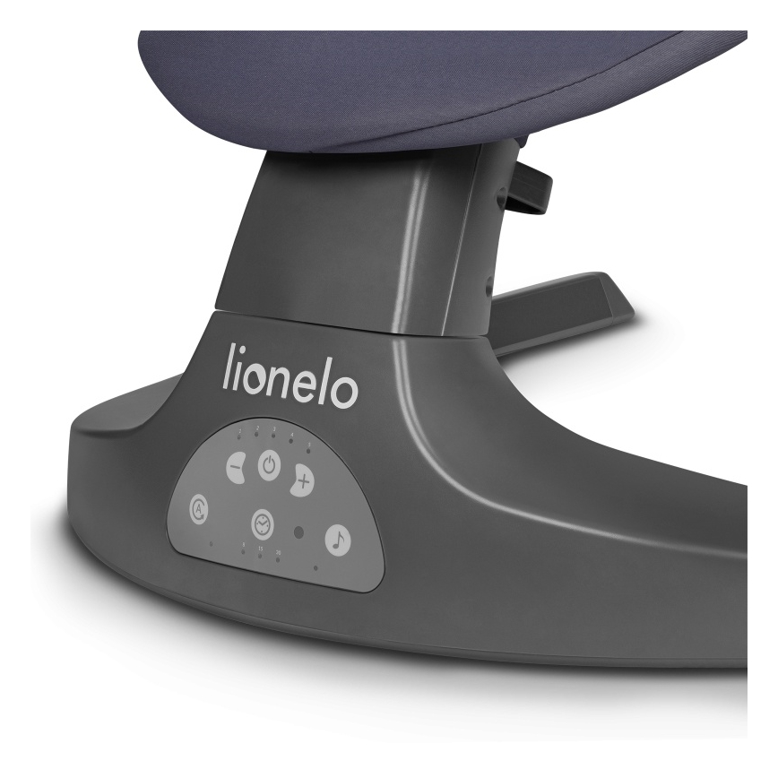 Lionelo - Бебешка люлка с мелодия RALF, 4xAA, Grey Concrete, с дистанционно управление