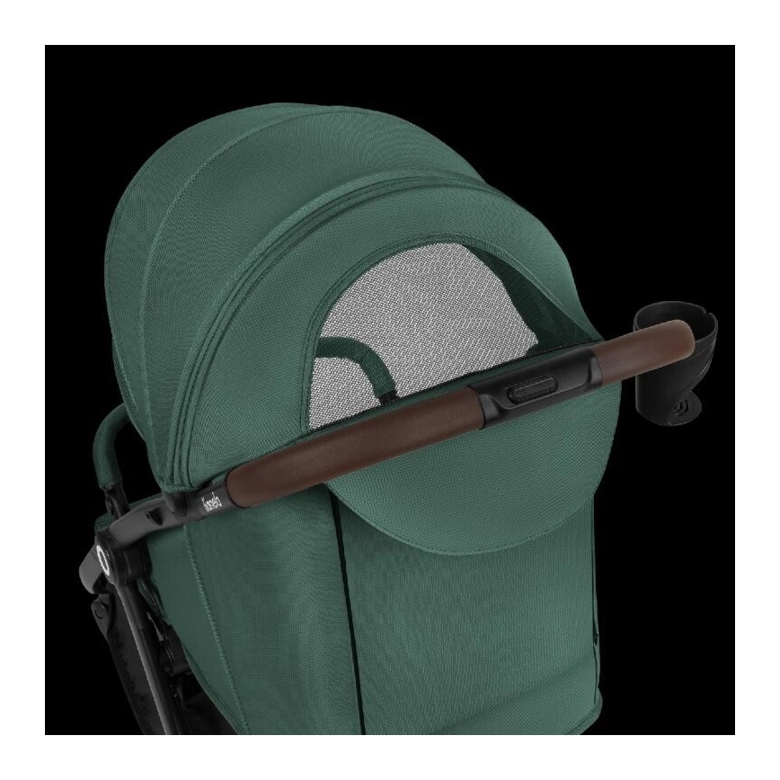 Lionelo - Бебешка количка INGRID зелена/черна