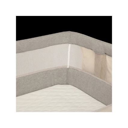 Lionelo - Бебешка кошара 3в1 LEONIE сив/черен