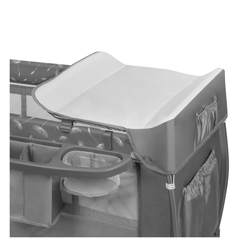 Lionelo - Бебешка кошара за пътуване SVEN PLUS, сива