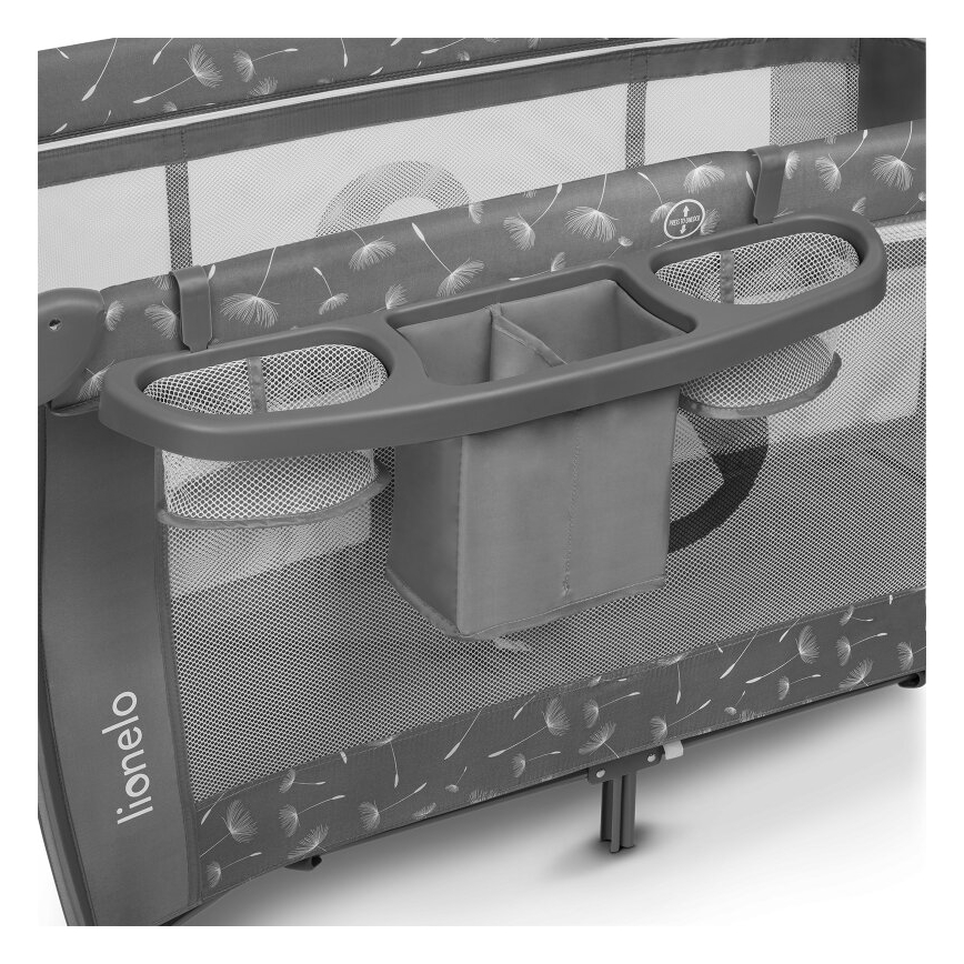 Lionelo - Бебешка кошара за пътуване SVEN PLUS, сива