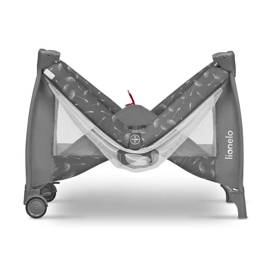 Lionelo - Бебешка кошара за пътуване SVEN PLUS, сива