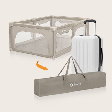 Lionelo - Бебешки манеж WILLOW бежов
