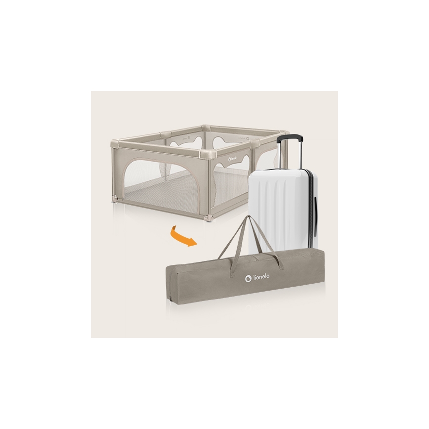 Lionelo - Бебешки манеж WILLOW бежов