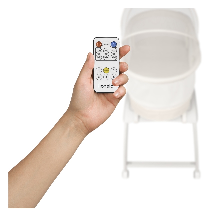 Lionelo - Бебешко легло с вградена везна CORAL White