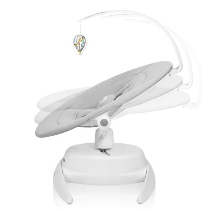 Lionelo - Бебешко шезлонгче с мелодия IRIS Сив бетон