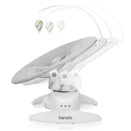 Lionelo - Бебешко шезлонгче с мелодия IRIS Сив бетон