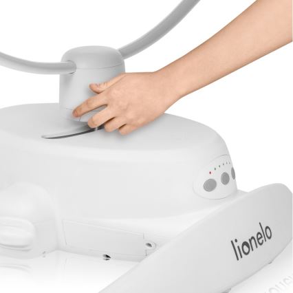 Lionelo - Бебешко шезлонгче с мелодия IRIS Сив бетон