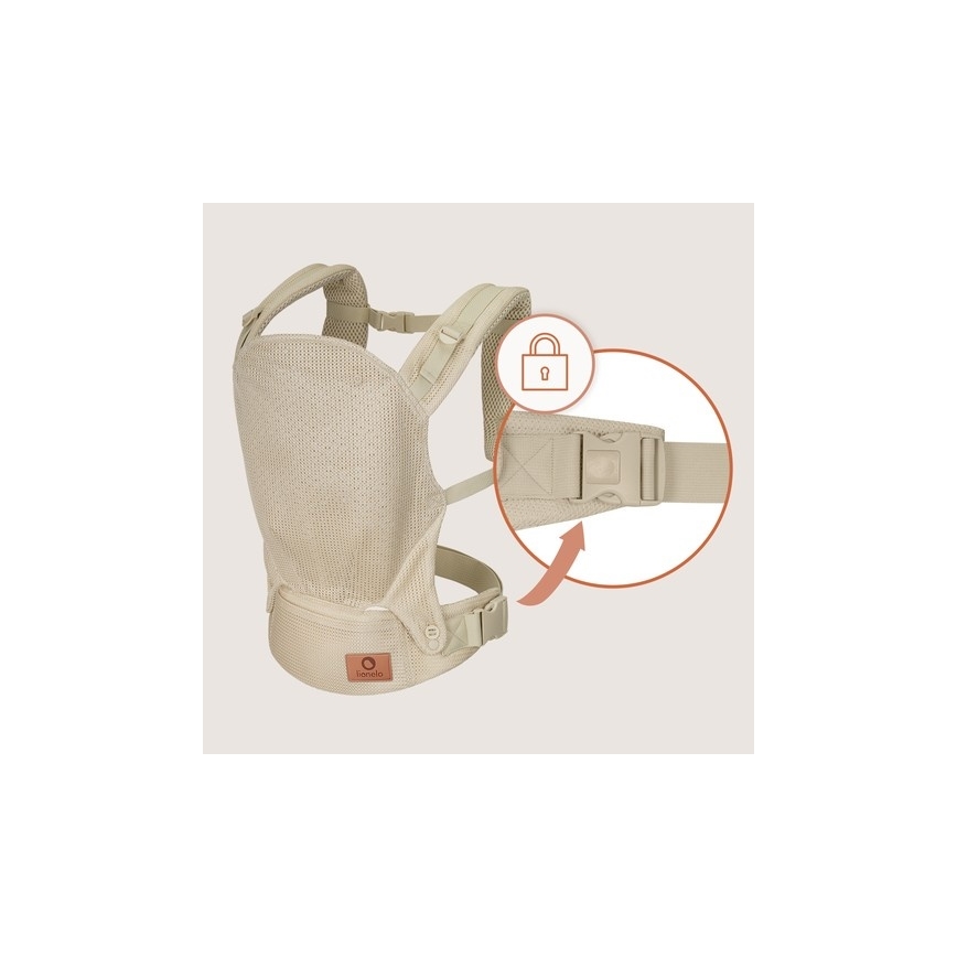 Lionelo - Бебешко кенгуру MARGAREET Air Beige