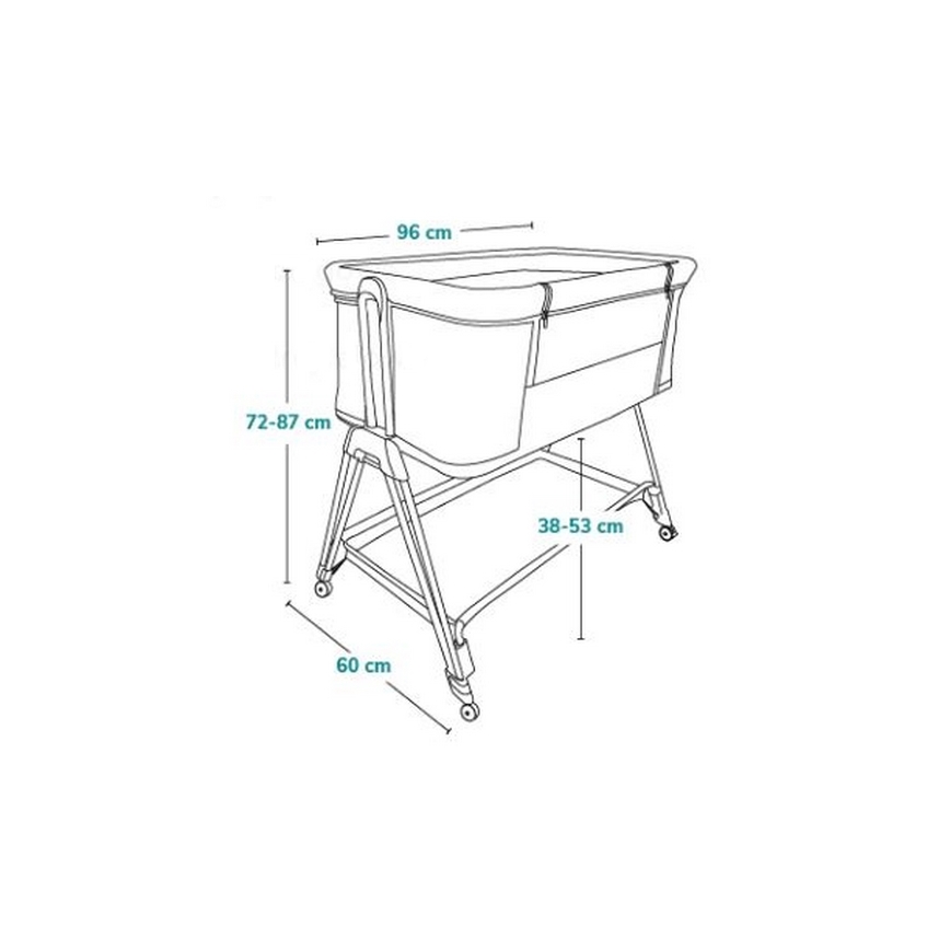 Lionelo - Бебешко креватче 2в1 LUNA бежово