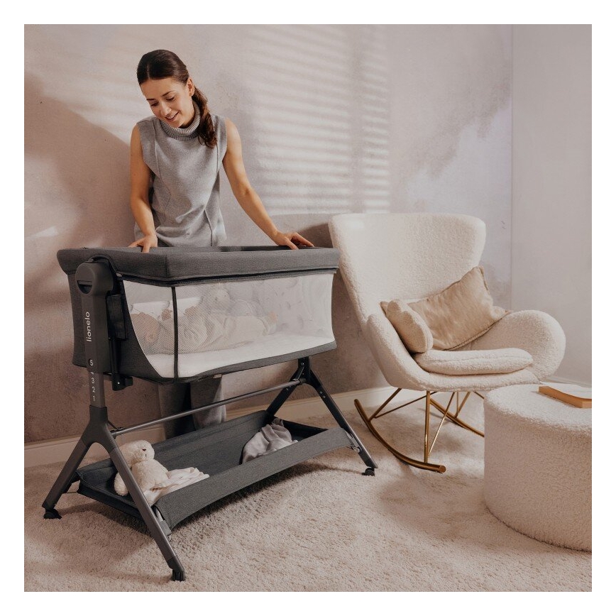 Lionelo - Бебешко креватче 3 в 1 LEONIE PLUS сиво